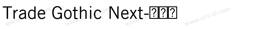 Trade Gothic Next字体转换